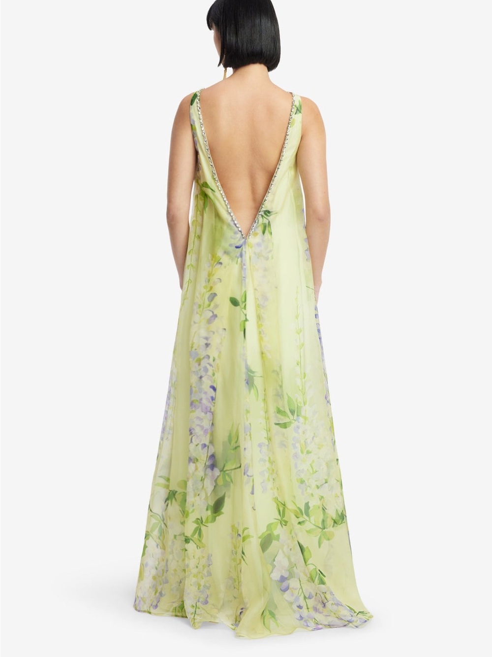 LEO LIN Yumei Silk Embellished Open Back Gown NWT – Size US 2 - Picture 4 of 10
